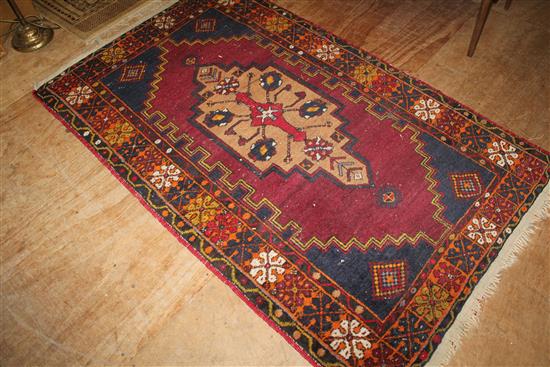 Turkish rug- maroon ground